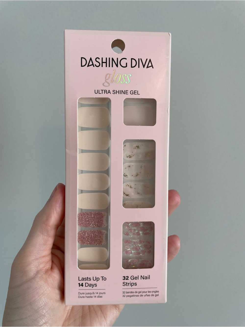 Dashing Diva Gloss Gel Nail Strips - Pink & Neutral Mix